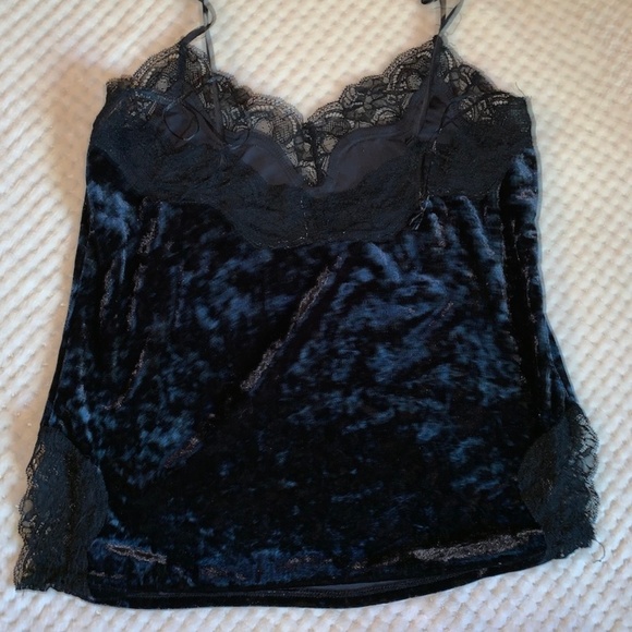 Velvet and Lace Tank Top - Picture 2 of 3